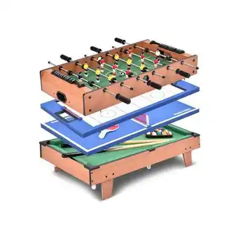 Truffaut Magneticland - table multi-jeux 4 en 1 : baby-foot - billard - ping-pong - hockey offre