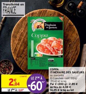 Coppa itinéraire des saveurs