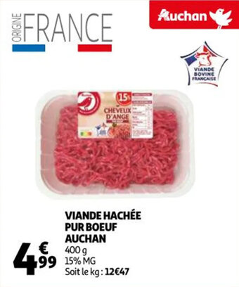 Auchan Viande hachée pur boeuf auchan offre