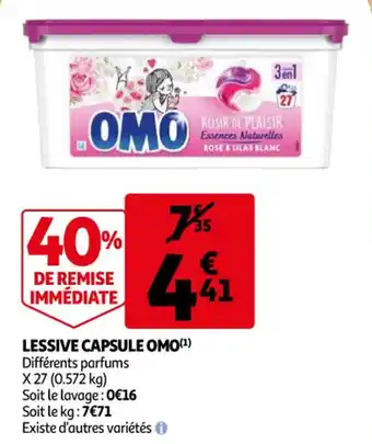 Auchan Lessive capsule OMO offre