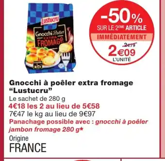 Monoprix Gnocchi à poêler extra fromage "lustucru" offre