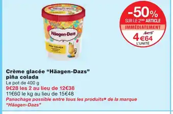 Monoprix Crème glacée "häagen-dazs" piña colada offre