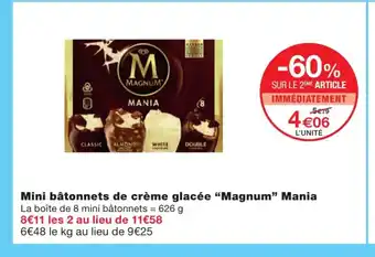 Monoprix Mini bâtonnets de crème glacée "magnum" manila offre