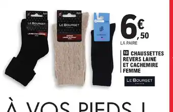 E.Leclerc Chaussettes Revers Laine Et Cachemire Femme offre