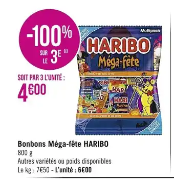 E.Leclerc Bonbons Méga-fête Haribo offre