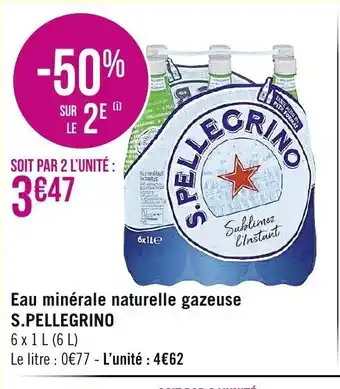 E.Leclerc Eau Minérale Naturelle Gazeuse S Pellegrino offre