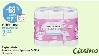 E.Leclerc Papier Toilette Douceur Double épaisseur Casino offre