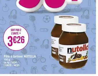 Casino Supermarchés Pâte à Tartiner Nutella offre