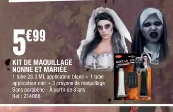 La Foir'Fouille Kit de maquillage nonne et mariée offre