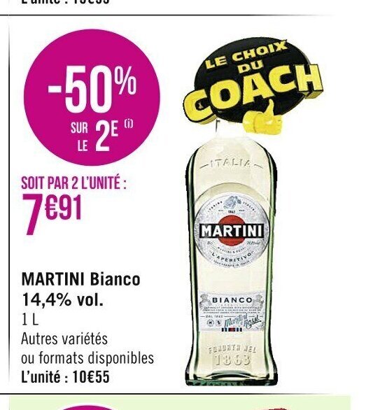 Promo Martini Bianco 14,4vol chez Casino Supermarchés