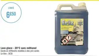 Casino Supermarchés Lave Glace - 20 Sans Methanol offre