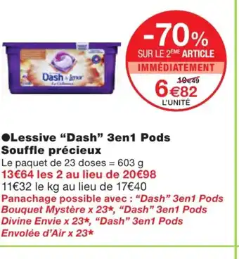 Monoprix Lessive Dash 3en1 Pods offre
