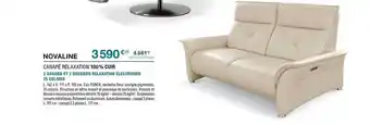Canapé relaxation 100% cuir navaline