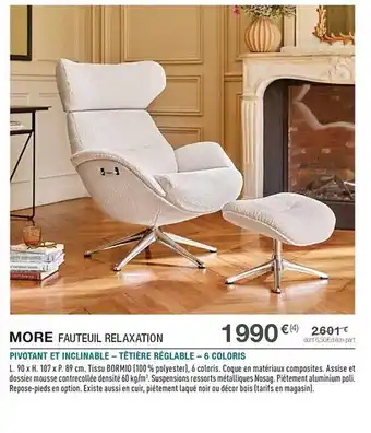 Fauteuil relaxation more