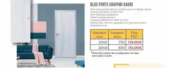 BigMat Bloc porte graphik kaori offre