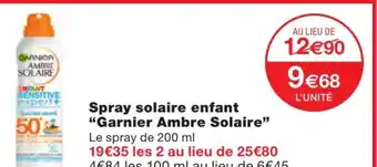 Monoprix Spray Solaire Enfant offre