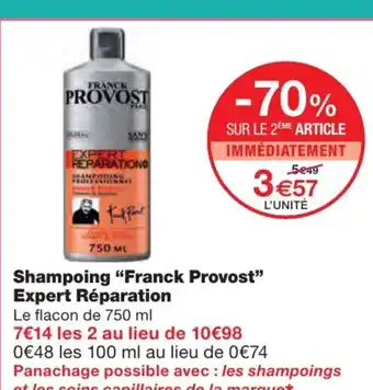Monoprix Shampoing Franck Provost offre