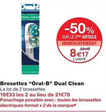 Brosettes Oral-B Dual Clean