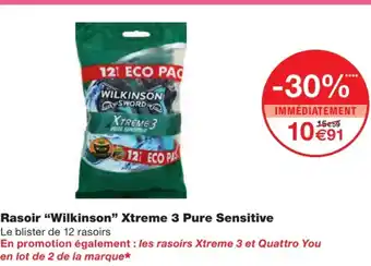 Monoprix Rasoir Wilkinson Xtreme 3 Pure Sensitive offre