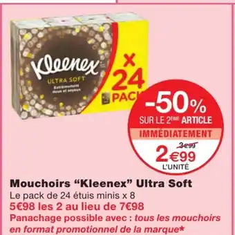 Monoprix Mouchoirs Kleenex Ultra Soft offre