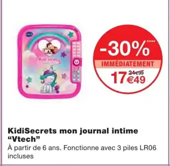 KidiSecrets Mon Journal Intime Vtech