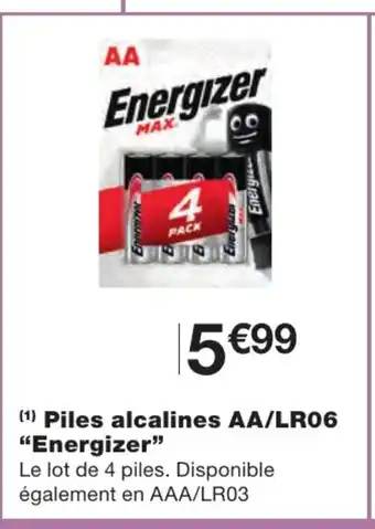 Monoprix Piles Alcalines AA/LR06 Energizer offre