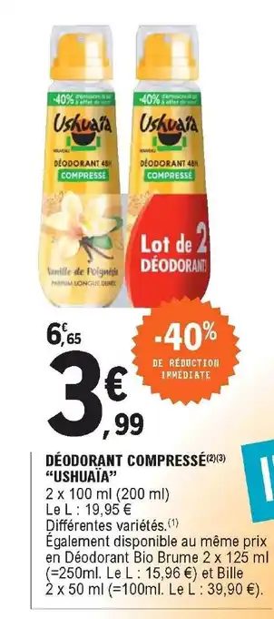 E.Leclerc Déodorant Compressé offre
