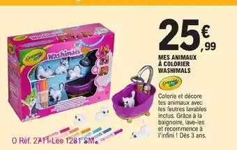 Jouet E.Leclerc Mes Animaux a Colorier Washimals offre