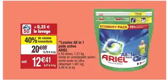Migros Lessive All In 1 Pods active Ariel offre
