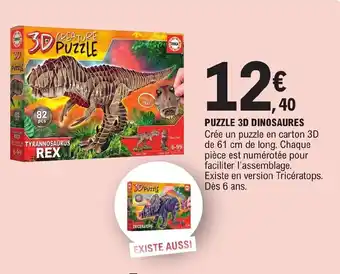 Puzzle 3D Dinosaures
