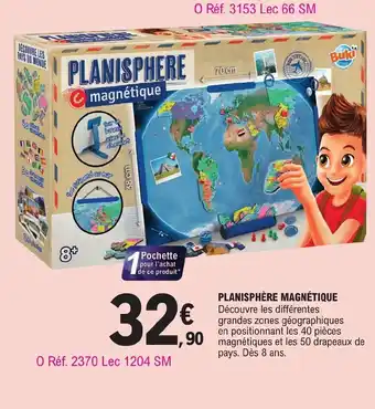 Jouet E.Leclerc Planisphère magnétique offre