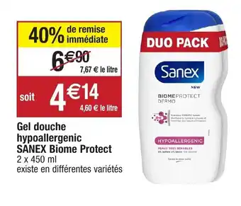 Migros Gel douche Hypoallergenic Sanex Biome Protect offre
