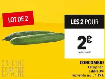 Supeco Concombre offre