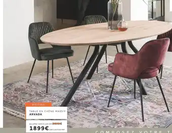 Table en chêne massif arvada