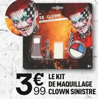 Centrakor Le kit de maquillage clown sinistre offre