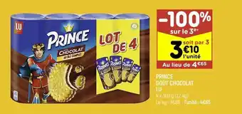 Leader Price Prince goût chocolat lu offre