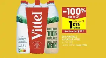Leader Price Eau minérale naturelle vittel offre