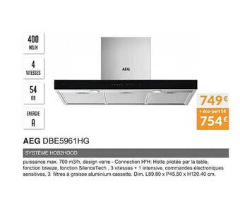 Copra Aeg dbe5961hg système hob2hood offre
