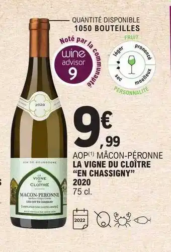 E.Leclerc Aop mâcon-péronne la vigne du cloître offre