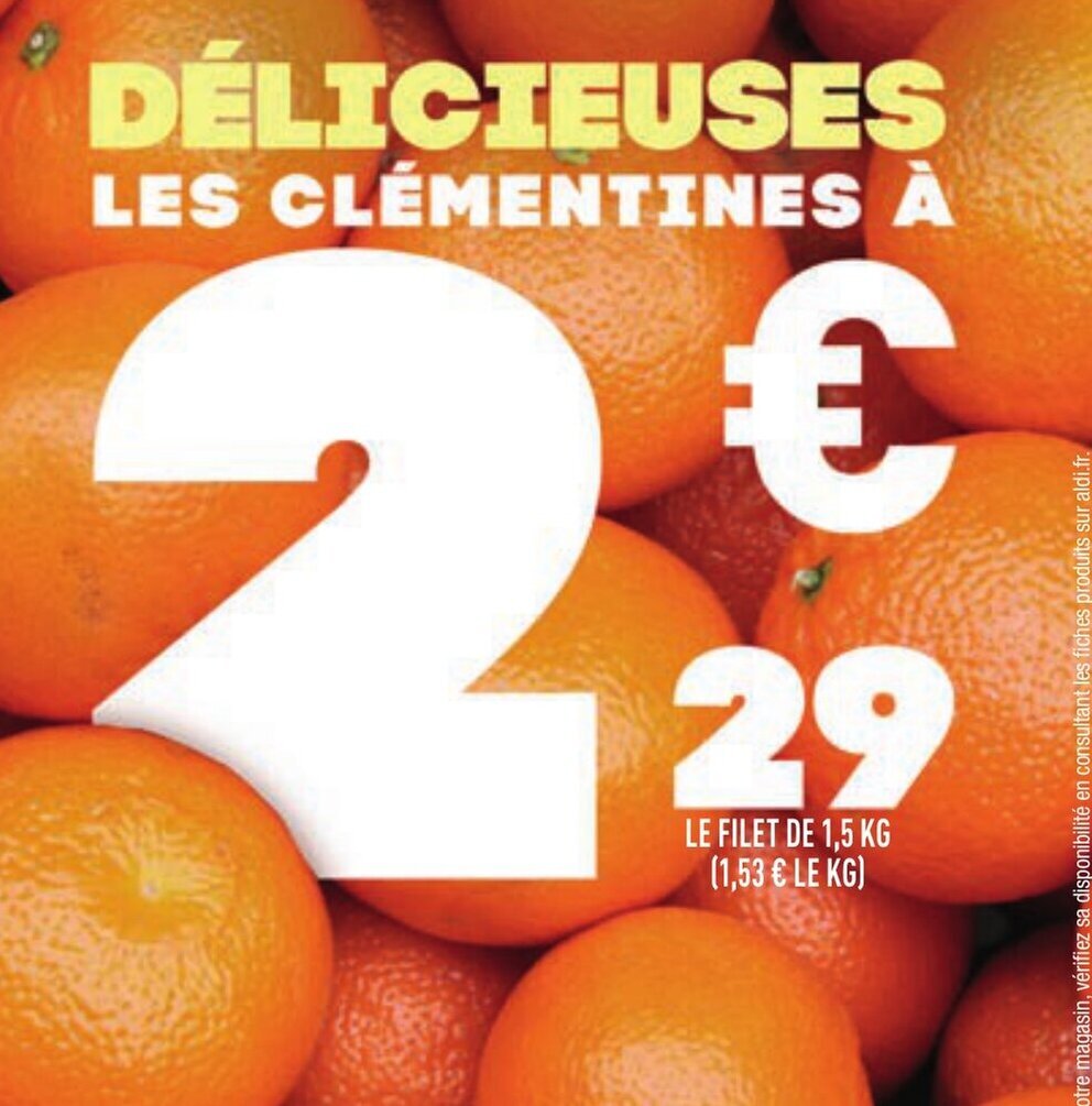 Promo Delicieuses Les Clementines A chez ALDI