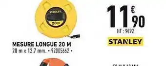 Brico Cash Mesure longue 20 m stanley offre