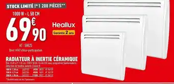 Brico Cash Radiateur à inertie céramique heallux offre