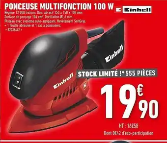 Brico Cash Ponceuse multifonction 100w einhell offre