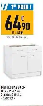 Brico Cash Meuble bas 80 cm offre