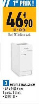 Brico Cash Meuble bas 40 cm offre