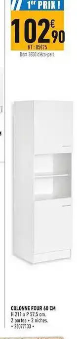 Brico Cash Colonne four 60 cm offre
