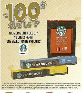 Casino Supermarchés Produits starbucks offre