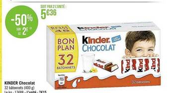 Casino Supermarchés Kinder chocolat offre