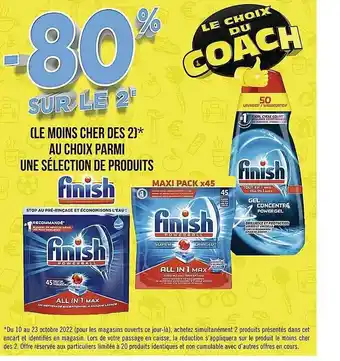 Casino Supermarchés Produits finish offre