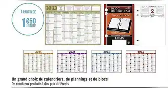 Casino Supermarchés Un grand choix de calendriers, de plannings et de blocs offre